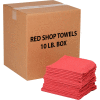 Serviettes rouge Global Industrial™ 100 % coton, 10 Lb.Box