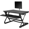 Interion® Ergonomic Sit-Stand Desk Converter - Kit de mont à moniteur unique - Clavier pleine largeur