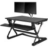 Interion® Ergonomic Sit-Stand Desk Converter - Double Monitor Mount Kit - Clavier pleine largeur