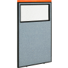Interion® Deluxe Bureau cloison panneau avec fenêtre partielle, 36-1/4" W x 61-1/2" H, bleu