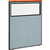 Interion® Deluxe Bureau cloison panneau avec fenêtre partielle, 48-1/4" W x 61-1/2" H, bleu