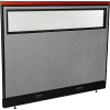 Interion® Deluxe bureau électrique cloison panneau avec fenêtre partielle, 60-1/4" W x 47-1/2" H, gris