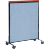 Interion® Mobile Deluxe Office Partition Panel, 36-1/4"W x 46-1/2"H, Bleu