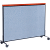 Interion® Mobile Deluxe Office Partition Panel, 60-1/4"W x 46-1/2"H, Bleu
