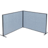 Interion® Freestanding 2-Panel Corner Room Divider, 60-1/4"W x 42"H Panels, Bleu