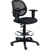 Interion® Drafting Stool, Fabric, Black