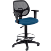 Interion® Tabouret de dessin - Tissu - Bleu