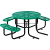 Global Industrial™ 46" fauteuil roulant accessible table ronde de pique-nique en acier extérieur, vert