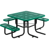 Table de pique-nique carrée™ Industrielle Mondiale de 46 pouces, accessible en fauteuil roulant, verte