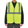 Global Industrial Class 2 Hi-Vis Safety Vest w/ Global Logo, 2" Reflective Strips, Lime, L/XL