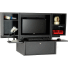 Global Industrial™ Countertop Folding-Out Computer Cabinet, Noir
