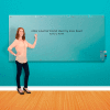 Global Industrial Wall-Mounted Frosted Glass Dry Erase Board, 96"W x 48"H