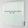 Global Industrial™ Frosted Glass Dry Erase Board, 60 » x 48 »