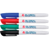 Global Industrial™ Dry Erase Markers, Fine Tip, Couleurs assorties, 4 Pack