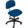 Chaise interion® ESD avec le milieu du dos, tissu, bleu