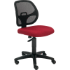 Chaise de bureau interion® mesh avec le dos moyen, tissu, rouge