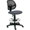 Interion® Armless Mesh Drafting Stool - Tissu - Gris