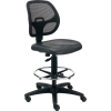 Entreion® Tabouret de dessin de maille sans bras - Vinyle  - Noir