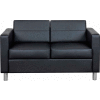 Interion® Antimicrobien Rembourré Loveseat, Noir