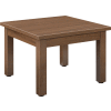Interion® Table d’extrémité en bois - 24 po x 24 po - Noyer