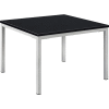 Interion® Table d’extrémité en bois avec cadre en acier - 24 po x 24 po - Noir
