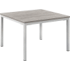 Interion® Table d’extrémité en bois avec cadre en acier - 24 po x 24 po - Gris