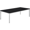 Interion® Table basse en bois avec cadre en acier - 48 po x 24 po - Noir
