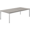 Interion® Table basse en bois avec cadre en acier - 48 po x 24 po - Gris