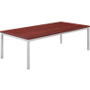 Interion® Table basse en bois avec cadre en acier  - 48 po x 24 po - Acajou