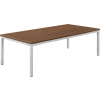 Interion® Table basse en bois avec cadre en acier - 48 » x 24 » - Noyer