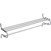 Interion® Wall Mount Coat & Towel Rack avec étagère, 60"W, Chrome