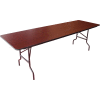 Table pliante en bois Interion®, 96"L x 30"L, Acajou