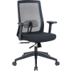 Interion® Chaise de travail en maille avec curseur de siège, tissu, noir