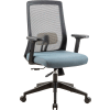 Interion® Chaise de travail en maille avec curseur de siège, tissu, bleu océan