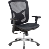 Interion® Mesh Back Task Chair w / Siège en tissu, Noir avec cadre chromé