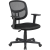 Chaise de Back Office en maille Interion® avec soutien lombaire, siège en tissu, noir