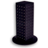 Azar Displays 700220-BLK 12" Pegboard Revolving Countertop Display, 4-Sided, Black ,1 Piece