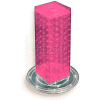 Azar Displays 700220-PNK 12" Pegboard Revolving Countertop Display, 4-Sided, Pink ,1 Piece