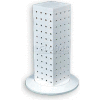 Azar Displays 700220-WHT 12" Pegboard Revolving Countertop Display, 4-Sided, White ,1 Piece