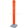 Azar Displays 700225-ORG 48" Pegboard Revolving Floor Display, 4-Sided, Orange Translucent ,1 Piece
