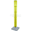 Azar Displays 700225-YEL 48" Pegboard Revolving Floor Display, 4-Sided, Yellow Translucent ,1 Piece