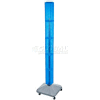 Azar Displays 700226-BLU 60" Pegboard Rolling Floor Display, 4-Sided, Blue Translucent ,1 Piece