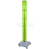 Azar Displays 700226-GRE 60" Pegboard Rolling Floor Display, 4-Sided, Green Translucent ,1 Piece