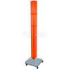 Azar Displays 700226-ORG 60" Pegboard Rolling Floor Display, 4-Sided, Orange Translucent ,1 Piece