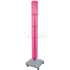 Azar Displays 700226-PNK 60" Pegboard Rolling Floor Display, 4-Sided, Pink Translucent ,1 Piece