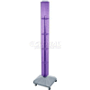 Azar Displays 700226-PUR 60" Pegboard Rolling Floor Display, 4-Sided, Purple Translucent ,1 Piece