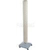 Azar Displays 700226-WHT 60" Pegboard Rolling Floor Display, 4-Sided, White Solid ,1 Piece