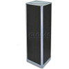 Azar Displays 700405-BLK Four-Sided Pegboard Spinning Floor Display, 16" x 60", Black ,1 Piece