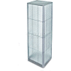 Azar Displays 700405-CLR Four-Sided Pegboard Spinning Floor Display, 16" x 60", Clear ,1 Piece