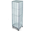 Azar Displays 700406-CLR Four-Sided Spinning Pegboard Floor Display W/ Wheels, 16" x 60", Clear